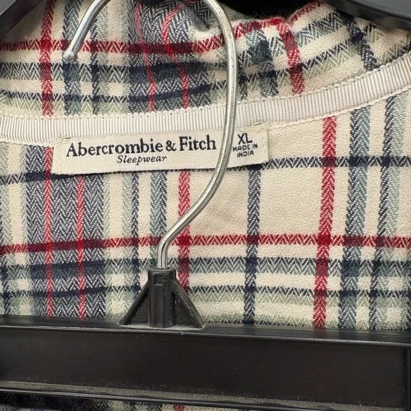 Abercrombie & Fitch Plaid Pajama Set - Red, Blue, White - Picture 3 of 4